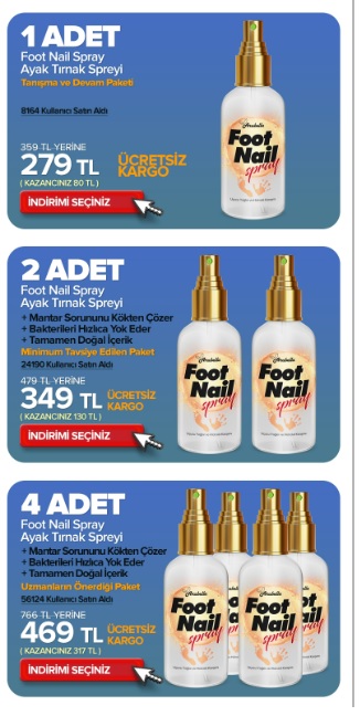 Foot Nail Sprey - Mantar Koku Ve Çatlaklara Karşı Koruyucu